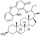 1-[(2S)-2-[(3S,8S,9S,10R,13S,14S,17R)-3-羟基-10,13-二甲基-2,3,4,7,8,9,11,12,14,15,16,17-十二氢-1H-环戊二烯并[A]菲-17-基]戊烷-3-基]氧基-3,10-二氢吩恶嗪-2-酮 结构式