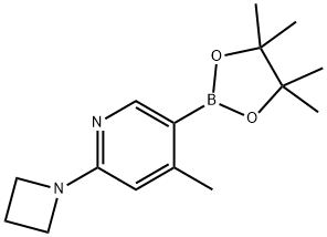 2-(azetidin-1-yl)-4-Methyl-5-(4,4,5,5-tetraMethyl-1,3,2-dioxaborolan-2-yl)pyridine,1352135-90-0,结构式