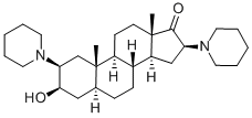 3α-ヒドロキシ-2β,16β-ジ(1-ピペリジニル)-5α-アンドロスタン-17-オン 化学構造式