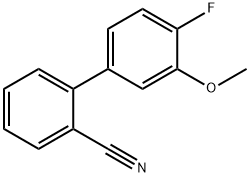 2-(4-Fluoro-3-methoxyphenyl)benzonitrile, 1352318-04-7, 结构式