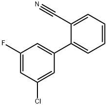 2-(3-Chloro-5-fluorophenyl)benzonitrile Structure