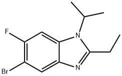 5-Bromo-2-ethyl-6-fluoro-1-isopropyl-1,3-benzodiazole Struktur