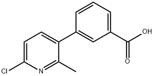 3-(6-Chloro-2-methylpyridin-3-yl)benzoic acid Structure