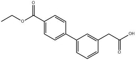 Ethyl 3'-(carboxymethyl)biphenyl-4-carboxylate Structure