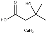 3-ヒドロキシ-3-メチル酪酸 カルシウム 化学構造式
