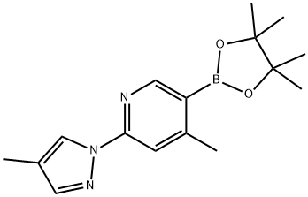 4-Methyl-2-(4-Methyl-1H-pyrazol-1-yl)-5-(4,4,5,5-tetraMethyl-1,3,2-dioxaborolan-2-yl)pyridine Structure