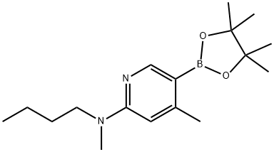 N-butyl-N,4-diMethyl-5-(4,4,5,5-tetraMethyl-1,3,2-dioxaborolan-2-yl)pyridin-2-aMine,1352414-68-6,结构式