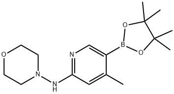 N-(4-Methyl-5-(4,4,5,5-tetraMethyl-1,3,2-dioxaborolan-2-yl)pyridin-2-yl)Morpholin-4-aMine Struktur