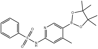 N-(4-Methyl-5-(4,4,5,5-tetraMethyl-1,3,2-dioxaborolan-2-yl)pyridin-2-yl)benzenesulfonaMide Structure