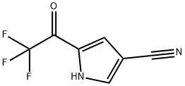 1H-Pyrrole-3-carbonitrile, 5-(trifluoroacetyl)- (9CI),135250-38-3,结构式