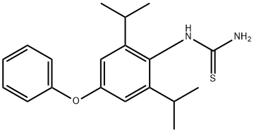 4-苯氧基-2,6-二异丙基苯基硫脲, 135252-10-7, 结构式