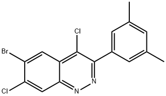 6-BroMo-4,7-dichloro-3-(3,5-diMethyl-phenyl)-cinnoline Struktur