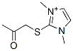 1,3-dimethyl-2-((2-oxopropyl)thio)imidazolium Structure