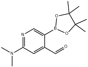 2-(diMethylaMino)-5-(4,4,5,5-tetraMethyl-1,3,2-dioxaborolan-2-yl)isonicotinaldehyde Structure