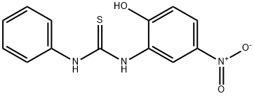 N-フェニル-N'-(2-ヒドロキシ-5-ニトロフェニル)チオ尿素 化学構造式