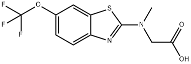 N-METHYL-N-[6-(TRIFLUOROMETHOXY)-1,3-BENZOTHIAZOL-2-YL]GLYCINE 结构式