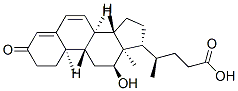 (4R)-4-[(8R,9S,10R,12S,13R,14S,17R)-12-hydroxy-10,13-dimethyl-3-oxo-1,2,8,9,11,12,14,15,16,17-decahydrocyclopenta[a]phenanthren-17-yl]pentanoic acid Structure