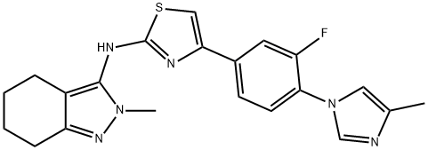 4-(3-fluoro-4-(4-Methyl-1H-iMidazol-1-yl)phenyl)-N-(2-Methyl-4,5,6,7-tetrahydro-2H-indazol-3-yl)thiazol-2-aMine|