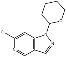6-chloro-1-(tetrahydro-2H-pyran-2-yl)-1H-pyrazolo[4,3-c]pyridine Struktur