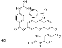 FLUORESCEIN DI-P-GUANIDINOBENZOATE HYDROCHLORIDE Struktur