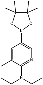 N,N-diethyl-3-Methyl-5-(4,4,5,5-tetraMethyl-1,3,2-dioxaborolan-2-yl)pyridin-2-aMine 化学構造式