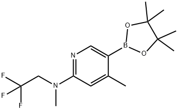 N,4-diMethyl-5-(4,4,5,5-tetraMethyl-1,3,2-dioxaborolan-2-yl)-N-(2,2,2-trifluoroethyl)pyridin-2-aMine 化学構造式