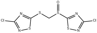 3-CHLORO-5-[(3-CHLORO-1,2,4-THIADIAZOL-5-YLTHIO)METHYLSULFINYL]-1,2,4-THIADIAZOLE Struktur
