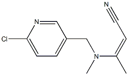 3-[[6-CHLORO-3-PYRIDINOYL METHYL]METHYLAMINO]-2-BUTENENITRILE Struktur