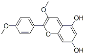 3-methoxy-2-(4-methoxyphenyl)-7H-chromene-5,7-diol Structure