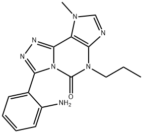 6,9-Dihydro-9-methyl-6-n-propyl-3-(2-aminophenyl)-5H-1,2,4-triazolo(3, 4-i)purin-5-one|