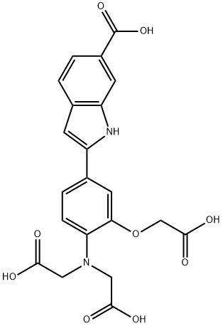 135446-92-3 2-(4-(biscarboxymethyl)amino-3-(carboxymethoxy)phenyl)-1H-indole-6-carboxylic acid