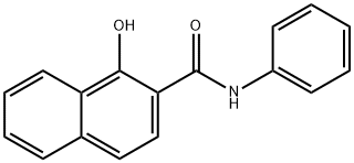 1-ヒドロキシ-N-フェニル-2-ナフタレンカルボキサミド 化学構造式