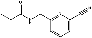Propanamide,  N-[(6-cyano-2-pyridinyl)methyl]- Struktur
