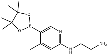 N1-(4-Methyl-5-(4,4,5,5-tetraMethyl-1,3,2-dioxaborolan-2-yl)pyridin-2-yl)ethane-1,2-diaMine,1354911-17-3,结构式