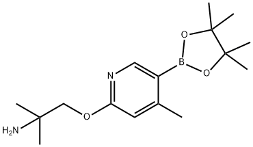 2-Methyl-1-((4-Methyl-5-(4,4,5,5-tetraMethyl-1,3,2-dioxaborolan-2-yl)pyridin-2-yl)oxy)propan-2-aMine,1354911-22-0,结构式