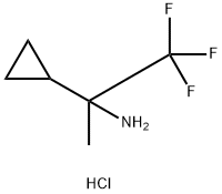 2-CYCLOPROPYL-1,1,1-TRIFLUOROPROPAN-2-AMINE HYDROCHLORIDE,1354960-98-7,结构式