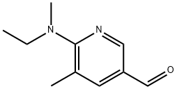 6-(ethyl(Methyl)aMino)-5-Methylnicotinaldehyde Structure