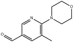 5-甲基-6-吗啉烟醛, 1355207-07-6, 结构式