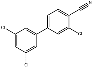2-Chloro-4-(3,5-dichlorophenyl)benzonitrile 化学構造式