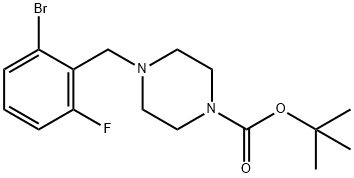 2-(4-BOC-哌嗪甲基)-1-溴-3-氟苯,1355246-97-7,结构式