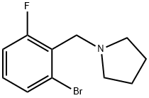 1-[(2-溴-6-氟苯基)甲基]吡咯烷 结构式