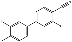 2-Chloro-4-(3-fluoro-4-Methylphenyl)benzonitrile, 1355247-63-0, 结构式