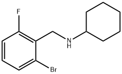 N-[(2-BroMo-6-fluorophenyl)Methyl]cyclohexanaMine Structure