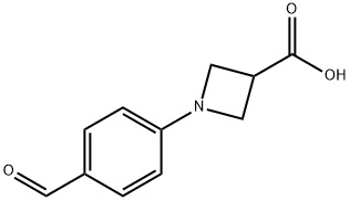 1-(4-ForMylphenyl)azetidine-3-carboxylic acid Structure