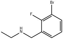 1-溴-3-(乙基氨基甲基)-2-氟苯 结构式