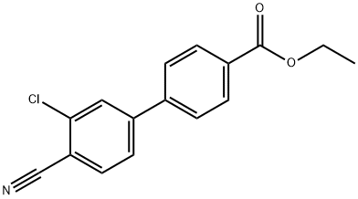 Ethyl 4-(3-chloro-4-cyanophenyl)benzoate 结构式