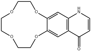 1,4,7,10-Tetraoxacyclododecino[2,3-g]quinolin-15(12H)-one, 2,3,5,6,8,9-hexahydro- Struktur