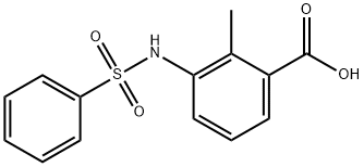 2-methyl-3-[(phenylsulfonyl)amino]benzoic acid Structure