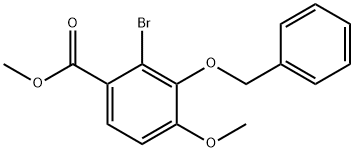 2-BroMo-3-benzyloxy-4-Methoxybenzoic Acid Methyl Ester 结构式