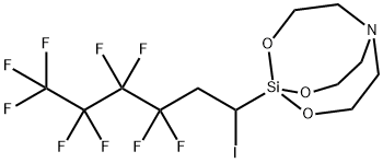 1-(3,3,4,4,5,5,6,6,6-Nonafluoro-1-iodohexyl)-2,8,9-trioxa-5-aza-1-sila bicyclo(3.3.3)undecane|